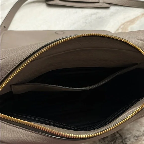 Prada Women's Taupe Leather Crossbody Bag - Picture 3 of 5
